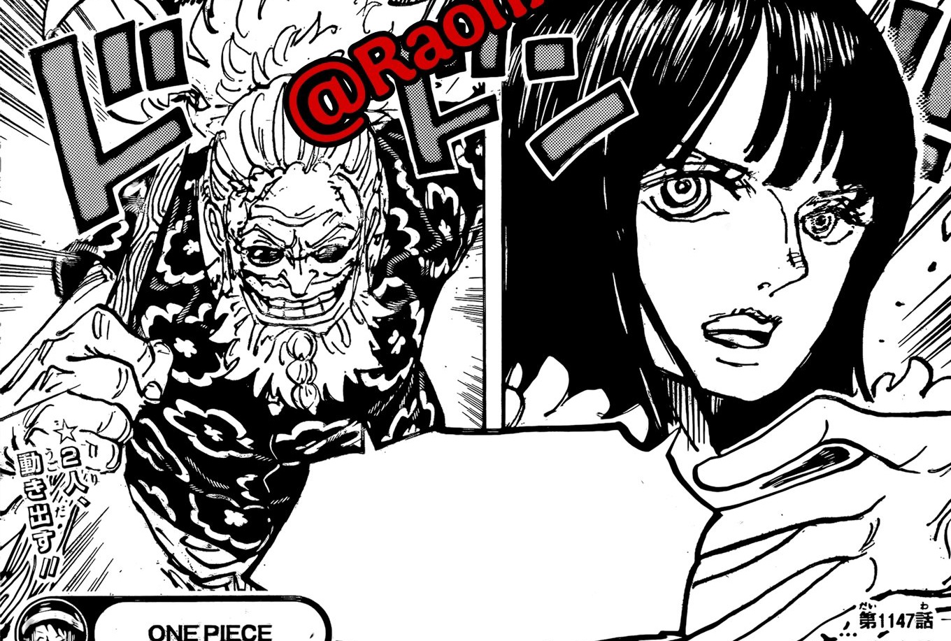 Scopper Gaban dan Nico Robin yang sedang bersiap untuk menghadapi Holy Knight