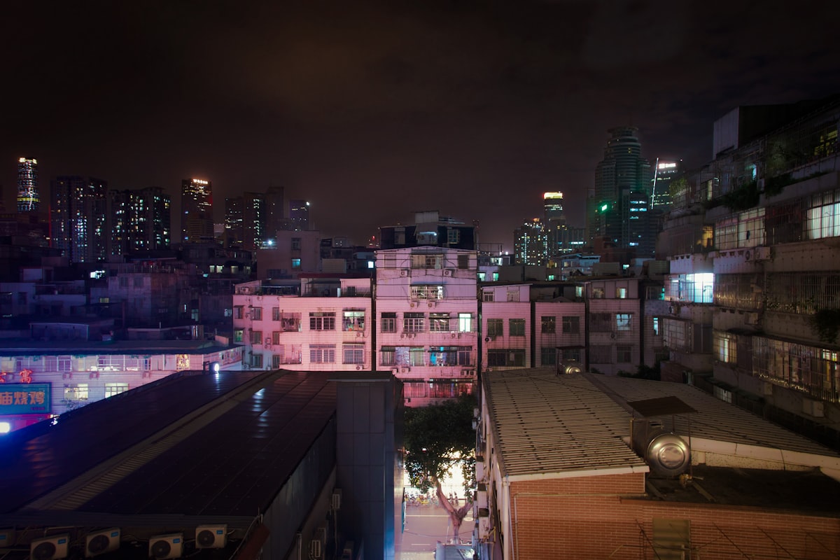 GTA 6 Vice City cityscape at night