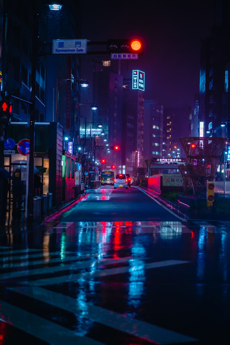 Ghost in the Shell 2026 anime cyberpunk cityscape at night
