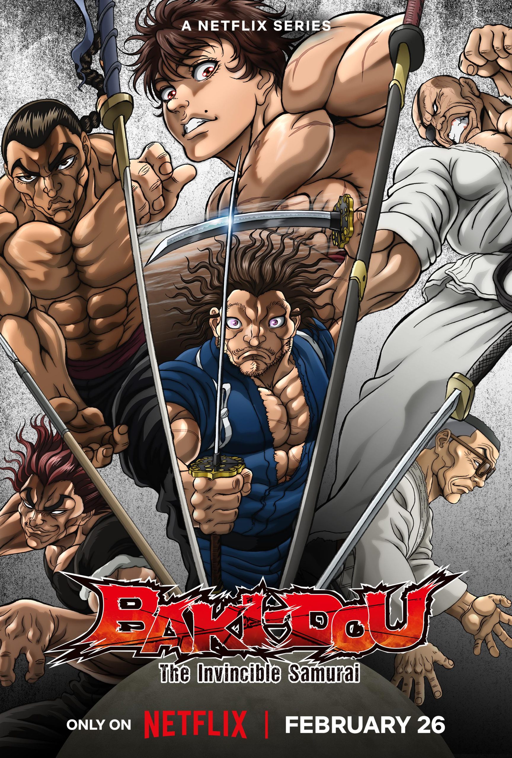 Baki-Dou The Invincible Samurai anime poster featuring Musashi Miyamoto