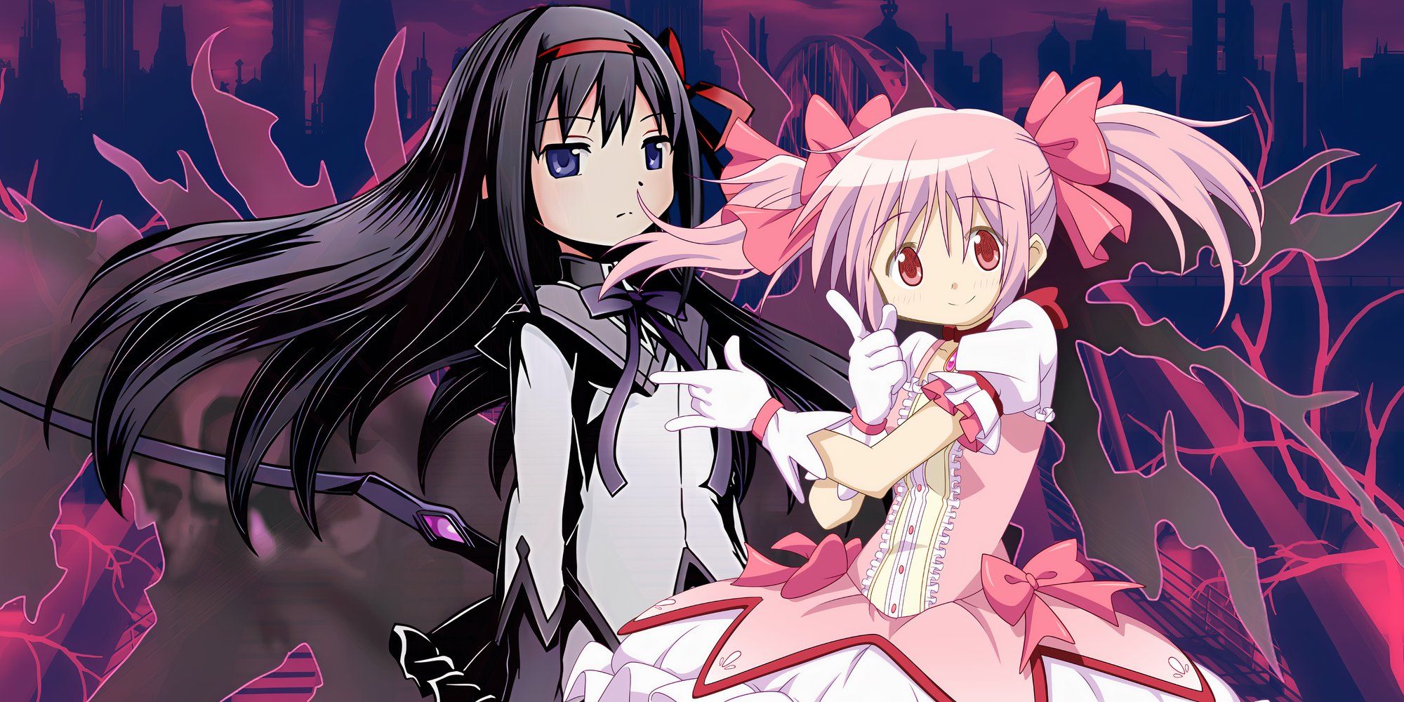 Madoka and Homura from Puella Magi Madoka Magica Walpurgisnacht Rising
